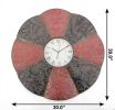 30" Red And Black Metal Analog Novelty Wall Clock