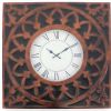 23" Bronze Metal Analog Square Wall Clock