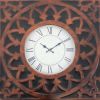 23" Bronze Metal Analog Square Wall Clock