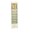 60" X 14" Off White Metal Hanging Wall Decor Clock