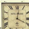 60" X 14" Off White Metal Hanging Wall Decor Clock