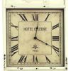 60" X 14" Off White Metal Hanging Wall Decor Clock