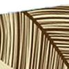 84" Brown Canvas Folding Four Panel Screen Room Divider