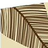 84" Brown Canvas Folding Four Panel Screen Room Divider