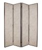 84" Beige Fabric Folding Four Panel Screen Room Divider