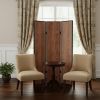 71" Brown Wood Folding Three Panel Screen Room Divider