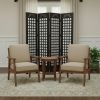 84" Brown Wood Folding Four Panel Screen Room Divider