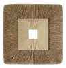 19" X 19" Brown Geometric Sandstone Square Hanging Wall Decor