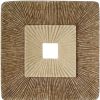 19" X 19" Brown Geometric Sandstone Square Hanging Wall Decor