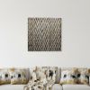 36" X 36" Silver Square Abstract Hanging Dimensional Sculpture