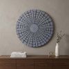 28" X 28" Gray Sandstone Round Wall Decor