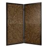 84" Brown Folding Two Panel Screen Room Divider