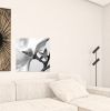 Set of Two White Canvas Square Framed Art