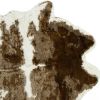 4' X 5' Brown And White Faux Fur Animal Print Washable Area Rug