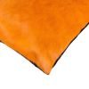 Set of Two 18" Orange Genuine Cowhide Throw Pillows