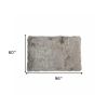 5' X 8' Gray Shag Area Rug