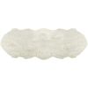 6' Off White Faux Sheepskin Area Rug