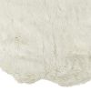 6' Off White Faux Sheepskin Area Rug