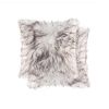 Set of Two 18" Brown And Off White Throw Pillows