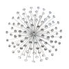 24" Contemporary Silver And Faux Crystal Bling Wall Decor