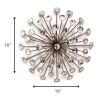 16" X 16" Gold And Clear Abstract Metal Sunburst Hanging Dimensional Sculpture