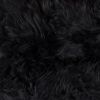 12" X 20" Black Sheepskin Lumbar Throw Pillow