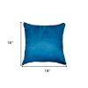 18" Blue Cowhide Throw Pillow