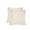 Set of Two 18" Natural Sheepskin Throw Pillows