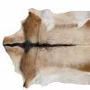 2' X 3' Tan And White Cowhide Cowhide Print Hand Woven Area Rug