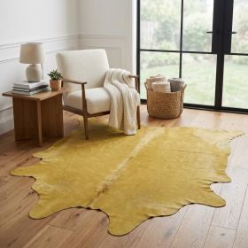 6' X 7' Gold Cowhide Cowhide Area Rug