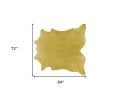 6' X 7' Gold Cowhide Cowhide Area Rug