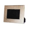 4" x 6" Natural Cowhide Tabletop Picture Frame with Mat