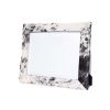 8" x 10" Black And White Cowhide Hanging & Tabletop Picture Frame with Mat