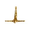 7" X 7" Gold Resin Diving Man Hanging Dimensional Sculpture