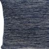 20" Blue Woven Cotton Blend Throw Pillow