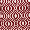 20" X 7" X 20" Transitional Red And White Pillow Cover With Poly Insert