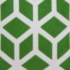 20" Green and White Throw Pillow