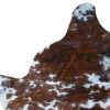 5' X 6' Brown And White Cowhide Handmade Area Rug