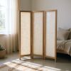 71" Clear Folding Three Panel Screen Room Divider