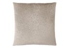 18" X 18" Taupe Velvet Polyester Abstract Zippered Pillow