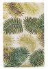 5' X 8' Natural Green And Brown Wool Botanical Leaves Hand Tufted Area Rug