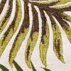 5' X 8' Natural Green And Brown Wool Botanical Leaves Hand Tufted Area Rug