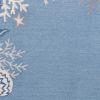 8' X 10' Blue Gray And White Fish and Coral Hand Tufted Area Rug