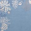 8' X 10' Blue Gray And White Fish and Coral Hand Tufted Area Rug