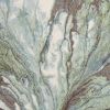 7' X 10' Green And Brown Abstract Area Rug