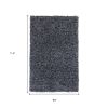 8' X 10' Black And White Shag Hand Woven Area Rug