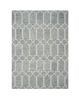 8' X 10' Slate Blue And Ivory Wool Geometric Hand Tufted Area Rug