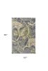 5' X 8' Blue Green And Beige Wool Tropical Botanical Hand Tufted Area Rug