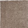 8' X 11' Beige And Brown Abstract Shag Hand Woven Area Rug