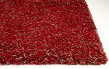 8' X 11' Red Shag Hand Woven Area Rug